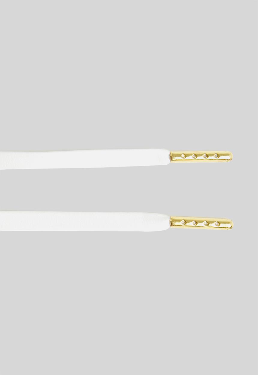 Binder - Faux leather laces 160cm - white