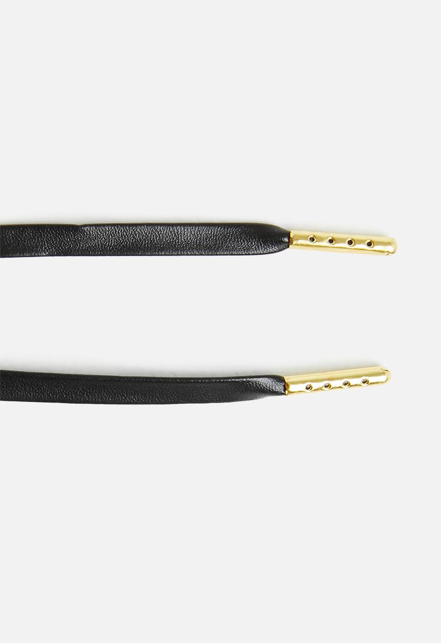 Binder - Faux leather laces 160cm - black