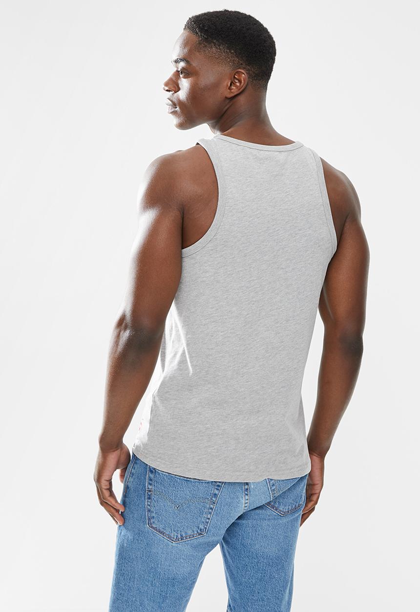 Superdry. - Track and field graphic vest - grey marle