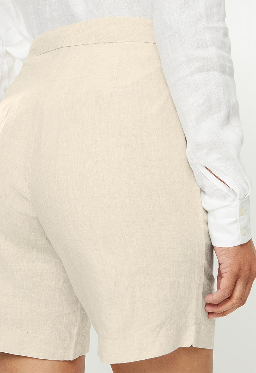 POLO - Palesa linen suit short - stone