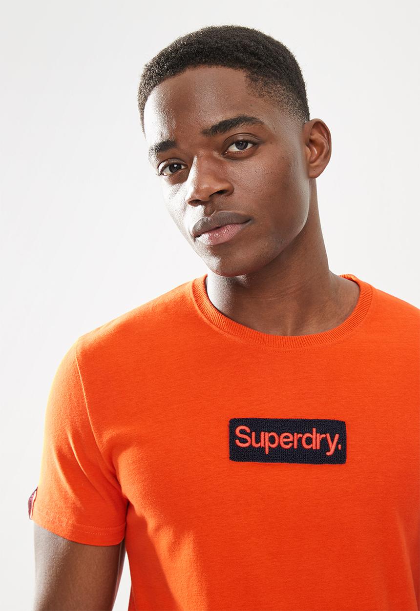 Superdry. - Cl workwear tee - volcanic lava orange