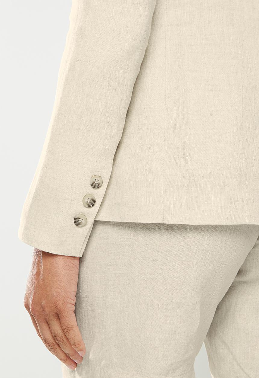 POLO - Palesa linen suit blazer - stone