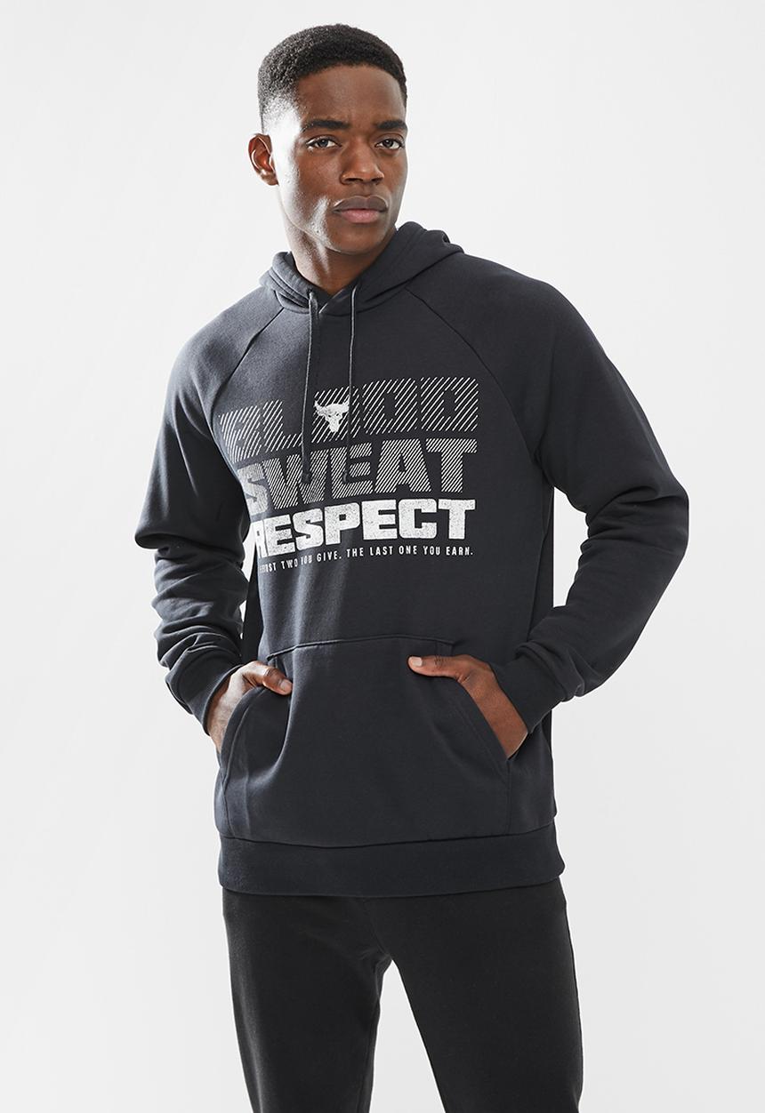 Under Armour - UA Project Rock Rival Fleece hd - black
