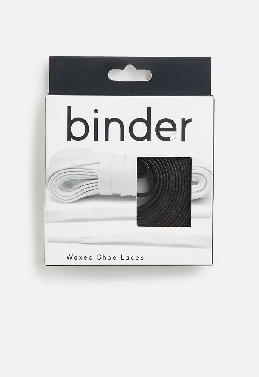 Binder - Waxed shoe laces 160cm - black