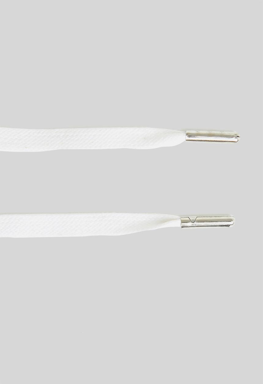 Binder - Waxed shoe laces with metal tips 160cm - white