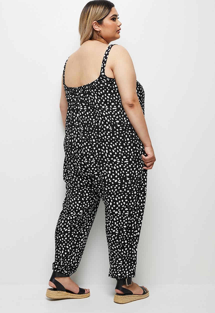 edit Plus - Easy fitting jumpsuit - black speckle