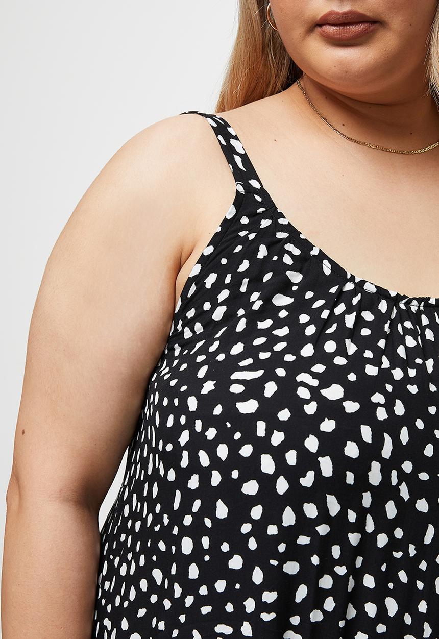 edit Plus - Easy fitting jumpsuit - black speckle