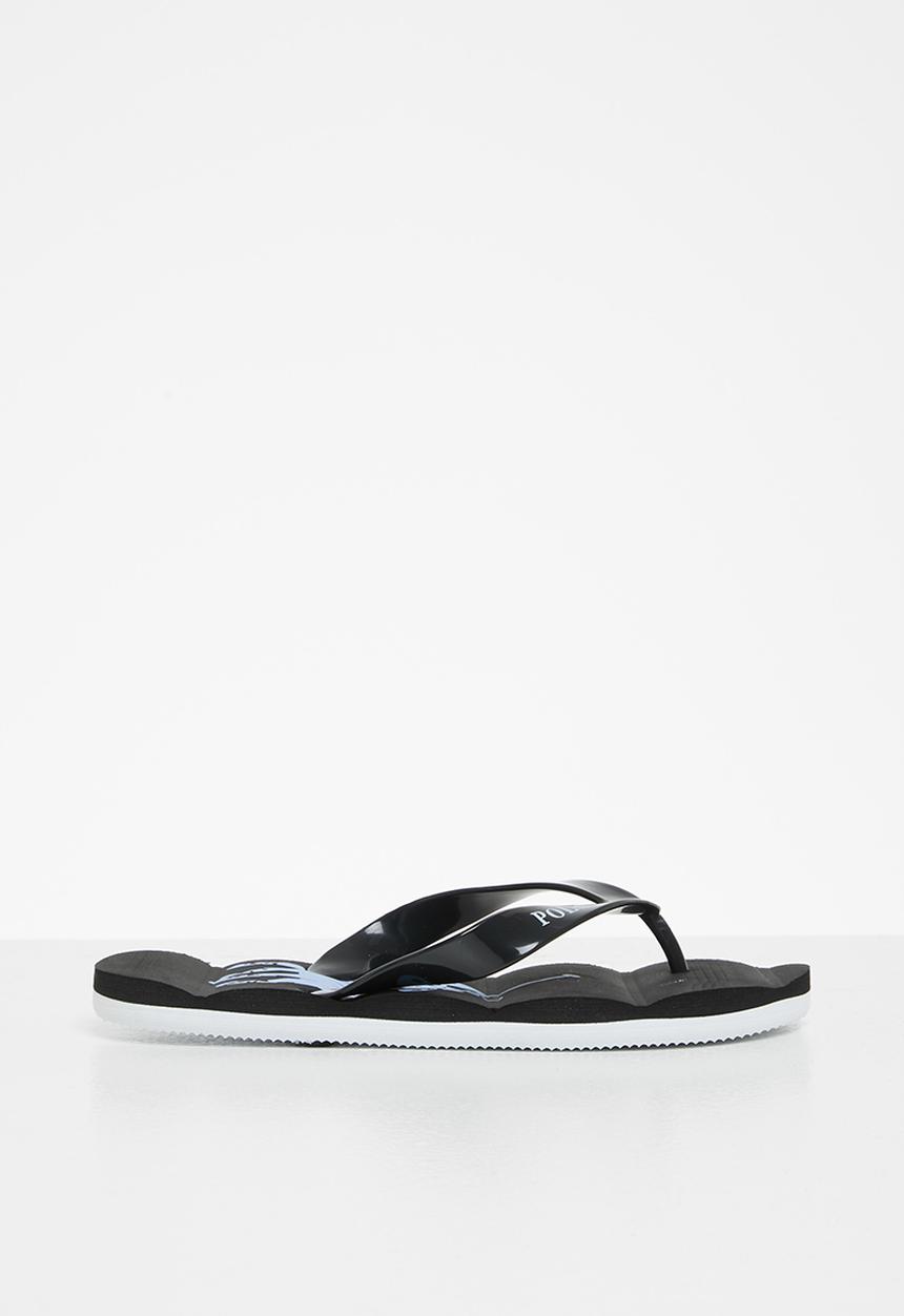 POLO - Boys calvin big pony flip flop - black