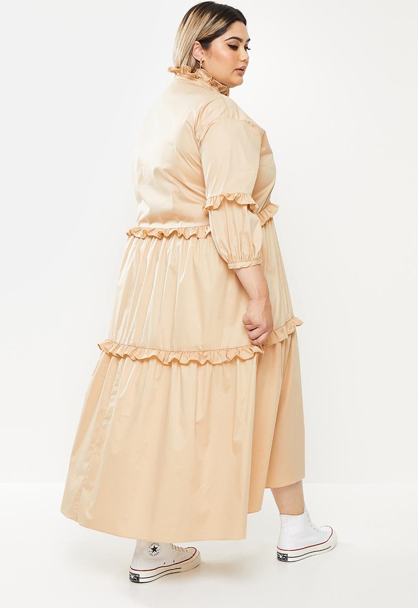 Glamorous - Plus carlin dress - stone