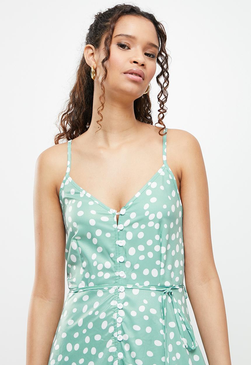 dailyfriday - Button down midi dress - green