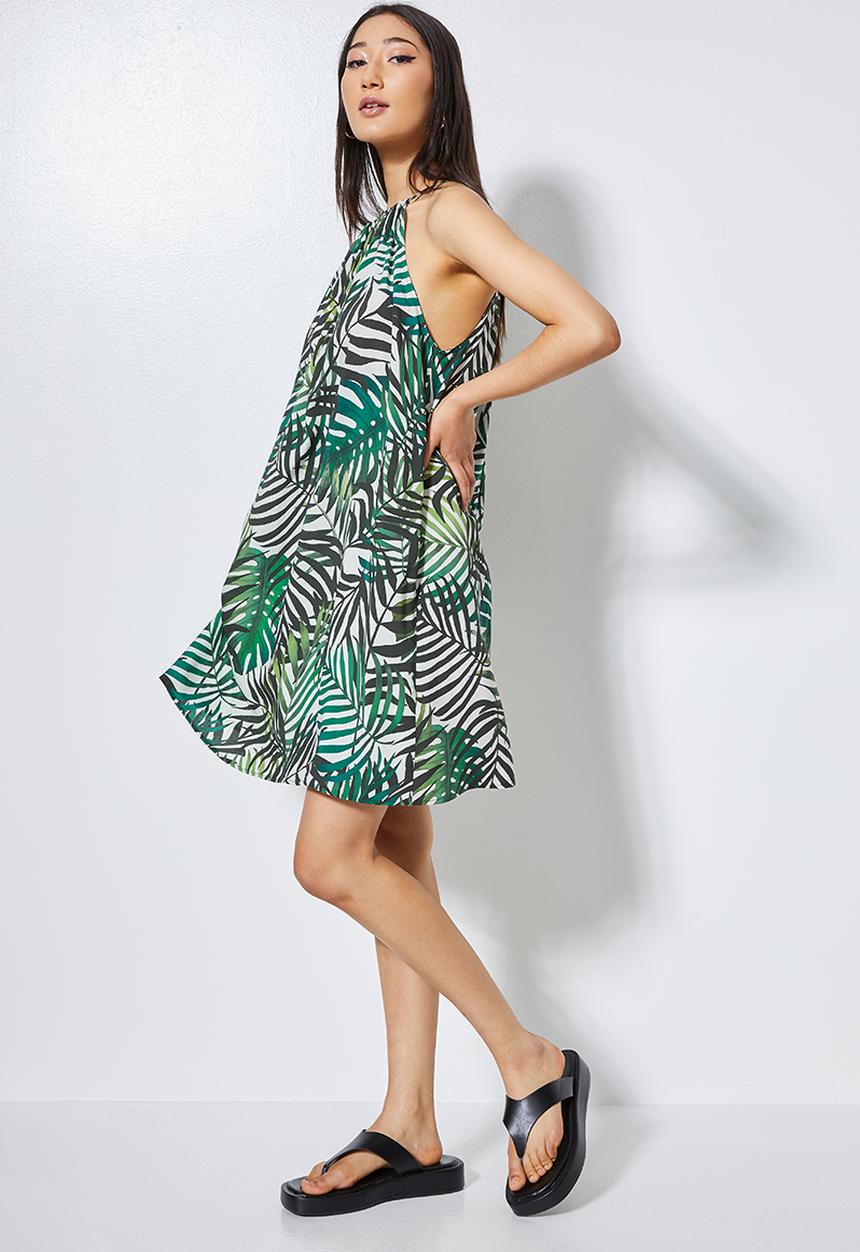 Superbalist - Short halter dress - green 