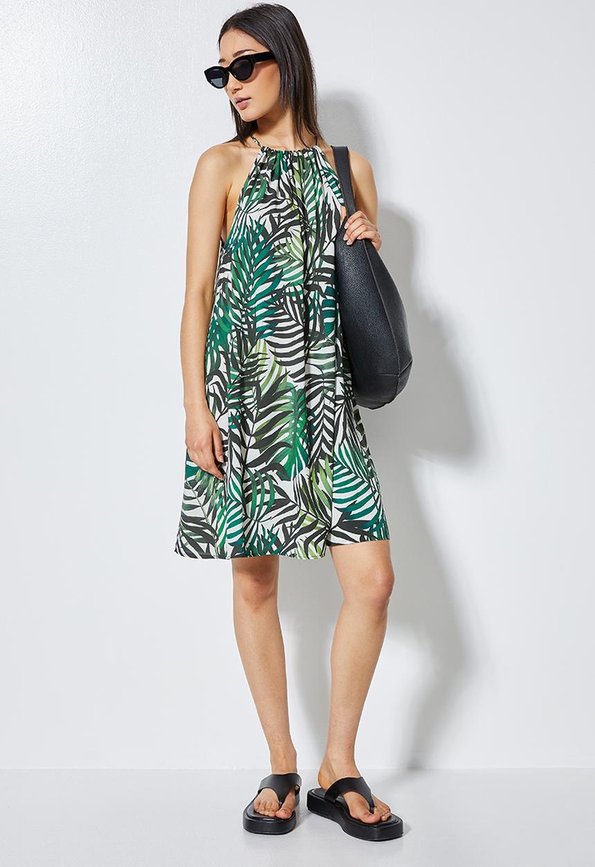Superbalist - Short halter dress - green 