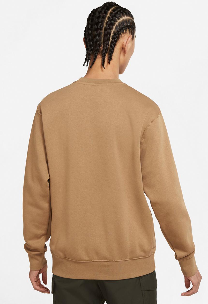 Nike - NSW Club Crew BB Sweatshirt - dk driftwood/white