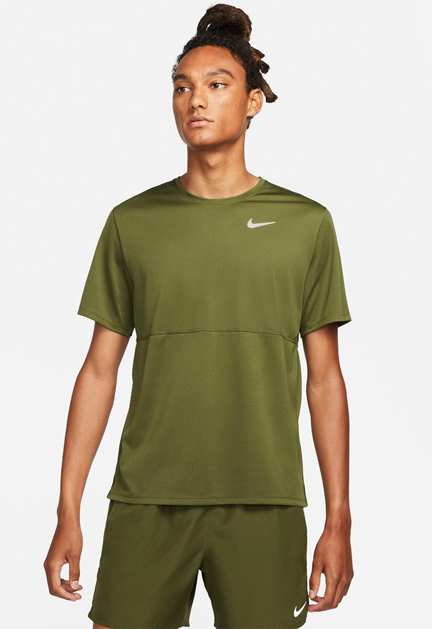 Nike - M nk df run top - rough green/rough green/reflective silv