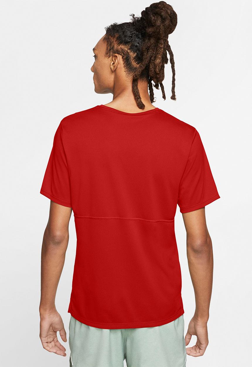 Nike - M nk df run top - university red/reflective silver
