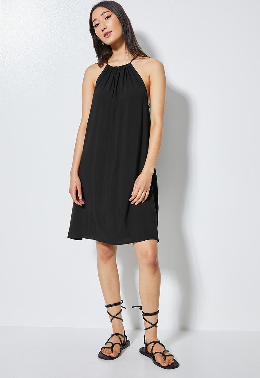 Superbalist - Short halter dress - black