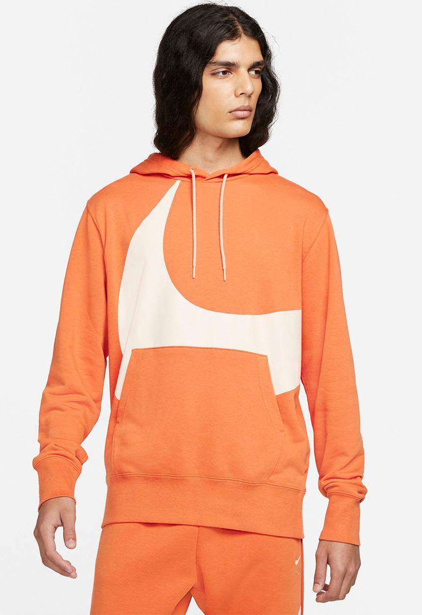 Nike - NSW Swoosh Semi-Brushed Back Hoody - hot curry/pearl white/canvas