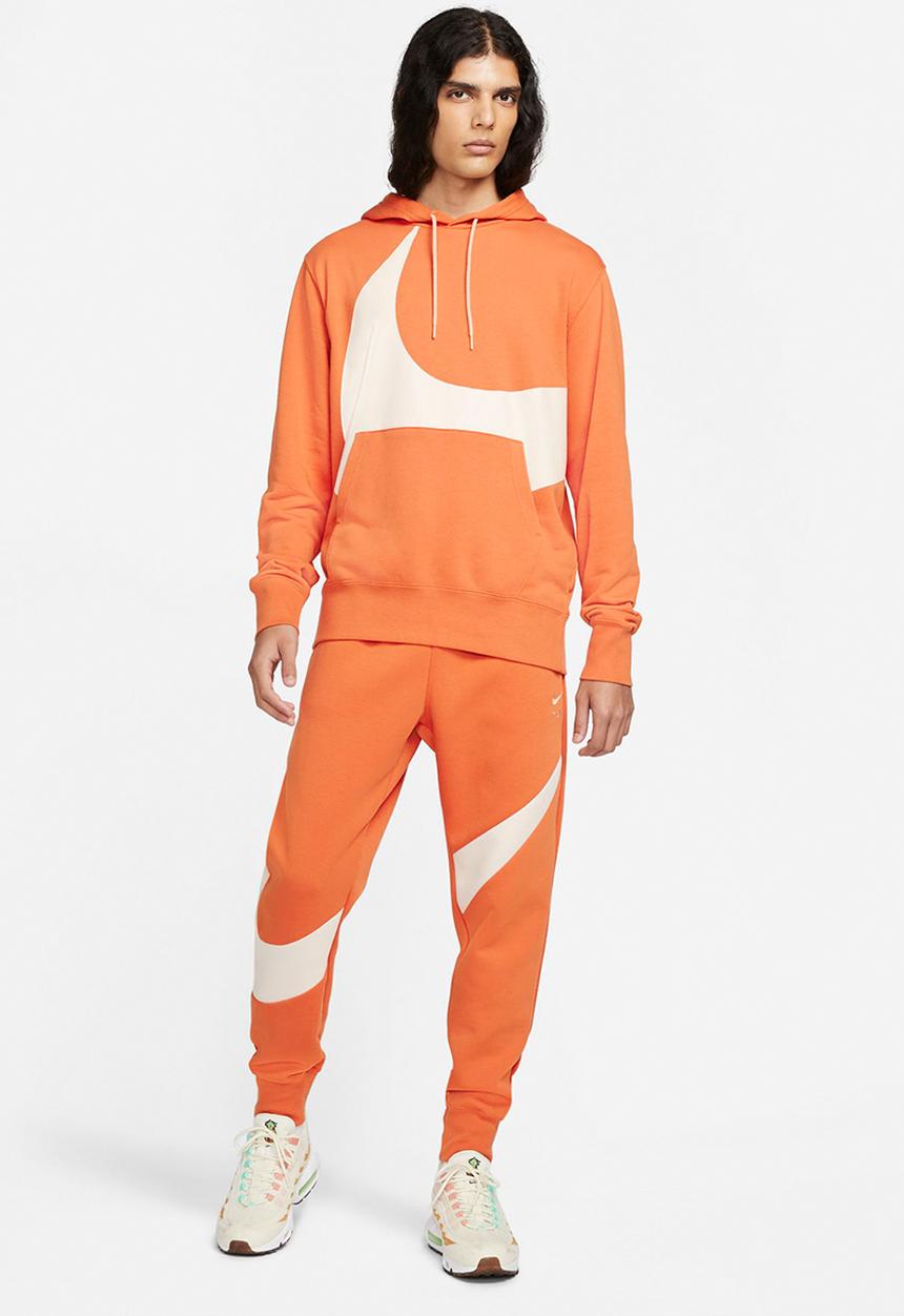 Nike - NSW Swoosh Semi-Brushed Back Hoody - hot curry/pearl white/canvas