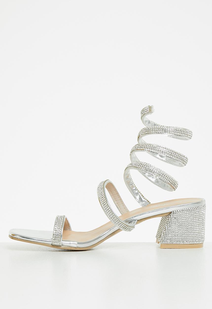 MILLA - Brae block heel - silver