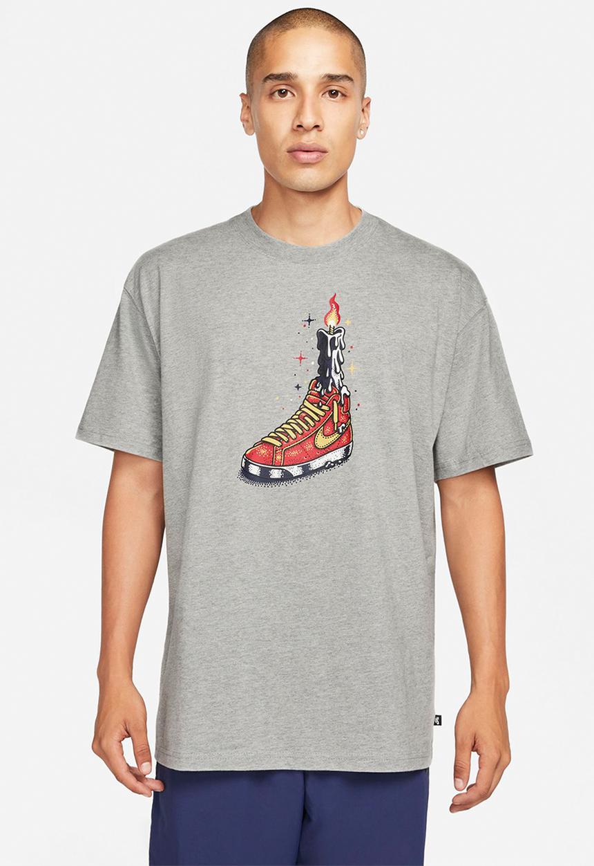 Nike - Nike SB Waxed Skate T-Shirt - dk grey heather