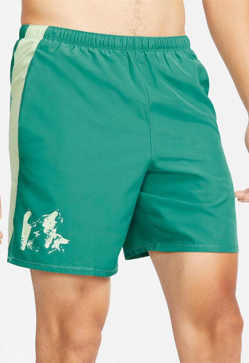 Nike - M nk df wr chllgr gx shrt 7 bf - green noise/honeydew/honeydew