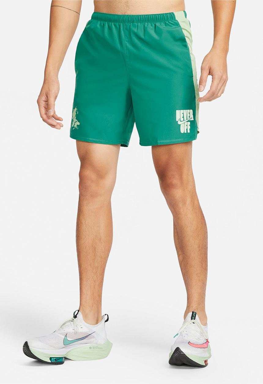 Nike - M nk df wr chllgr gx shrt 7 bf - green noise/honeydew/honeydew