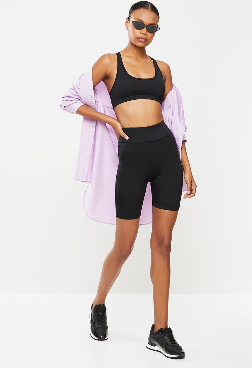 Missguided - Glossy fibre shapewear cycling short - black