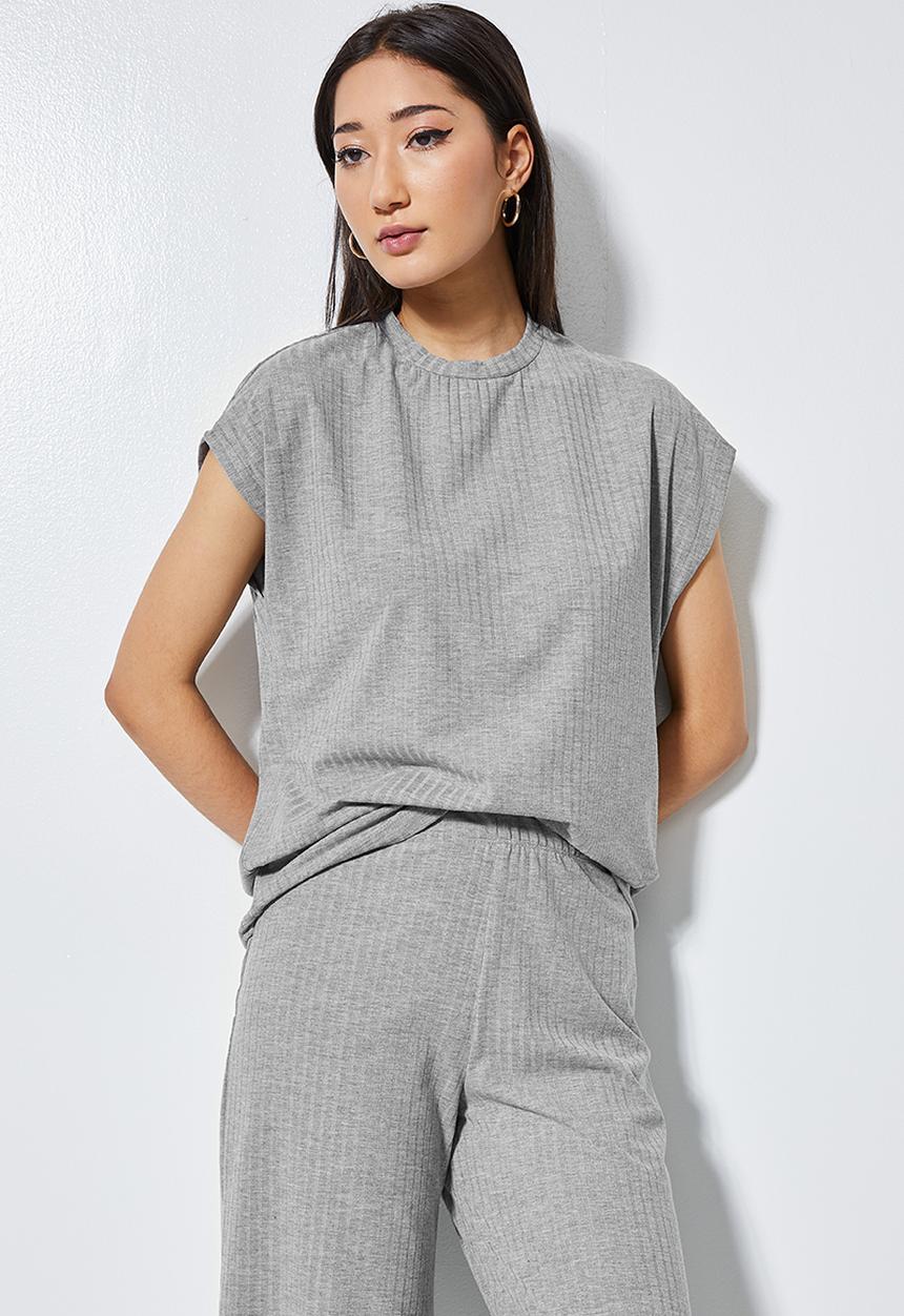 Superbalist - Rib tee - light grey 