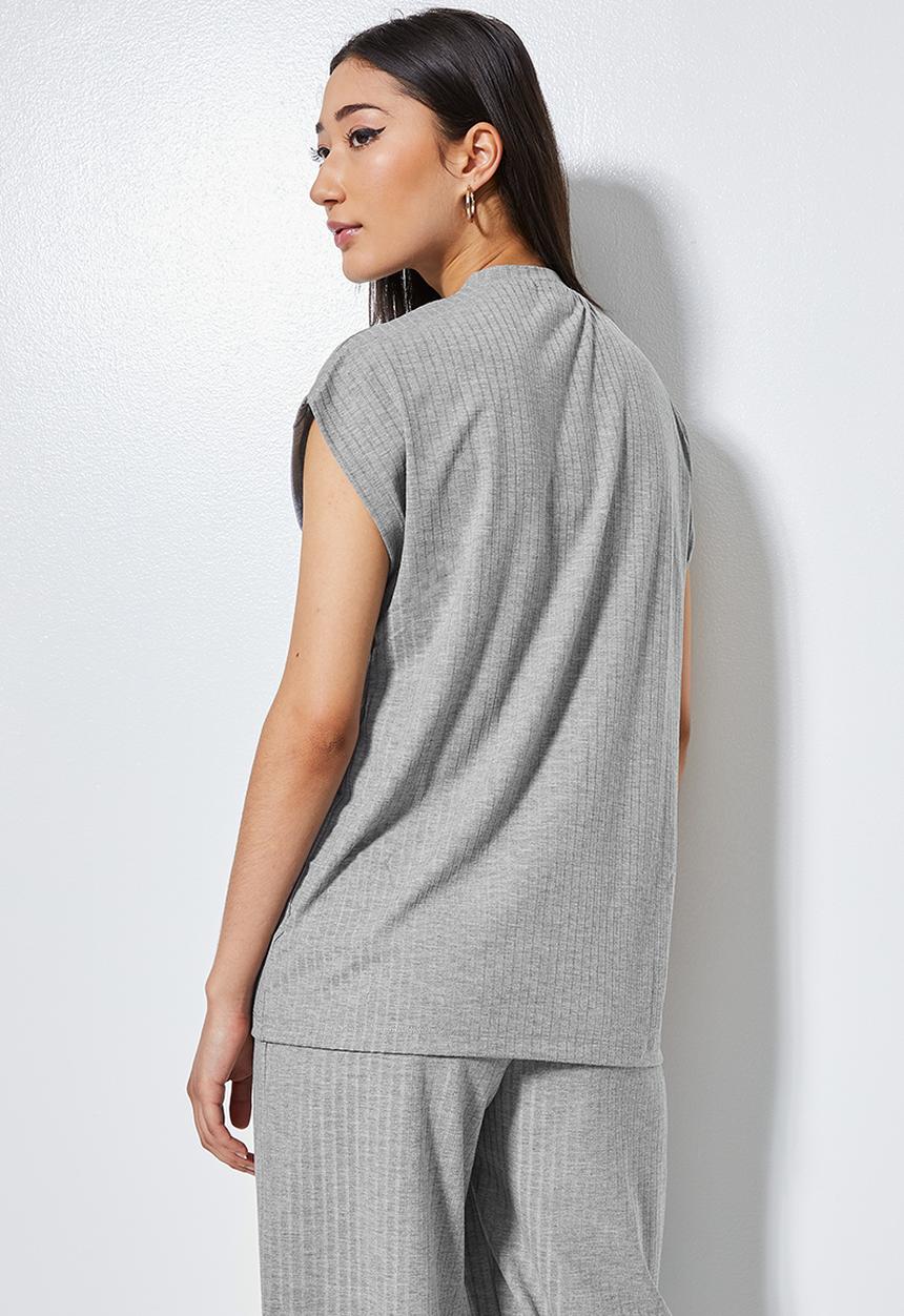 Superbalist - Rib tee - light grey 