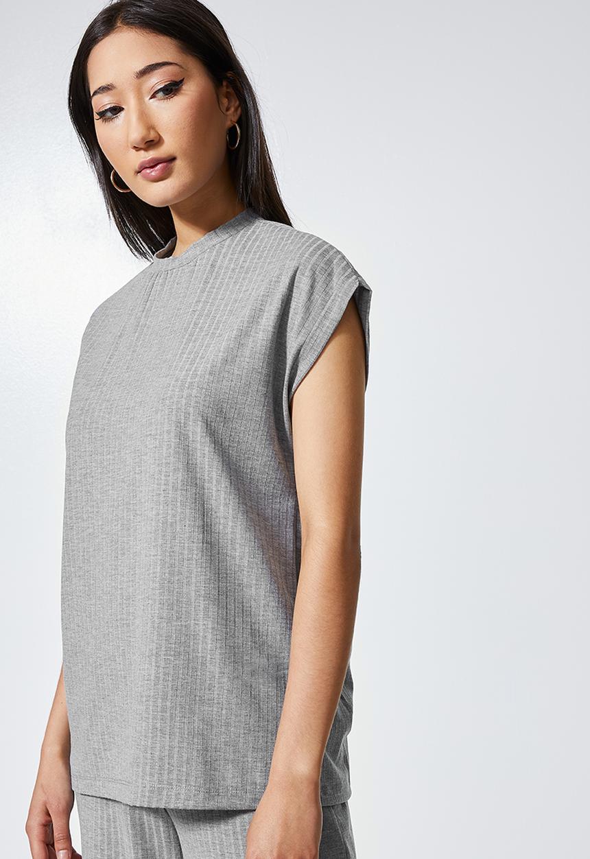 Superbalist - Rib tee - light grey 