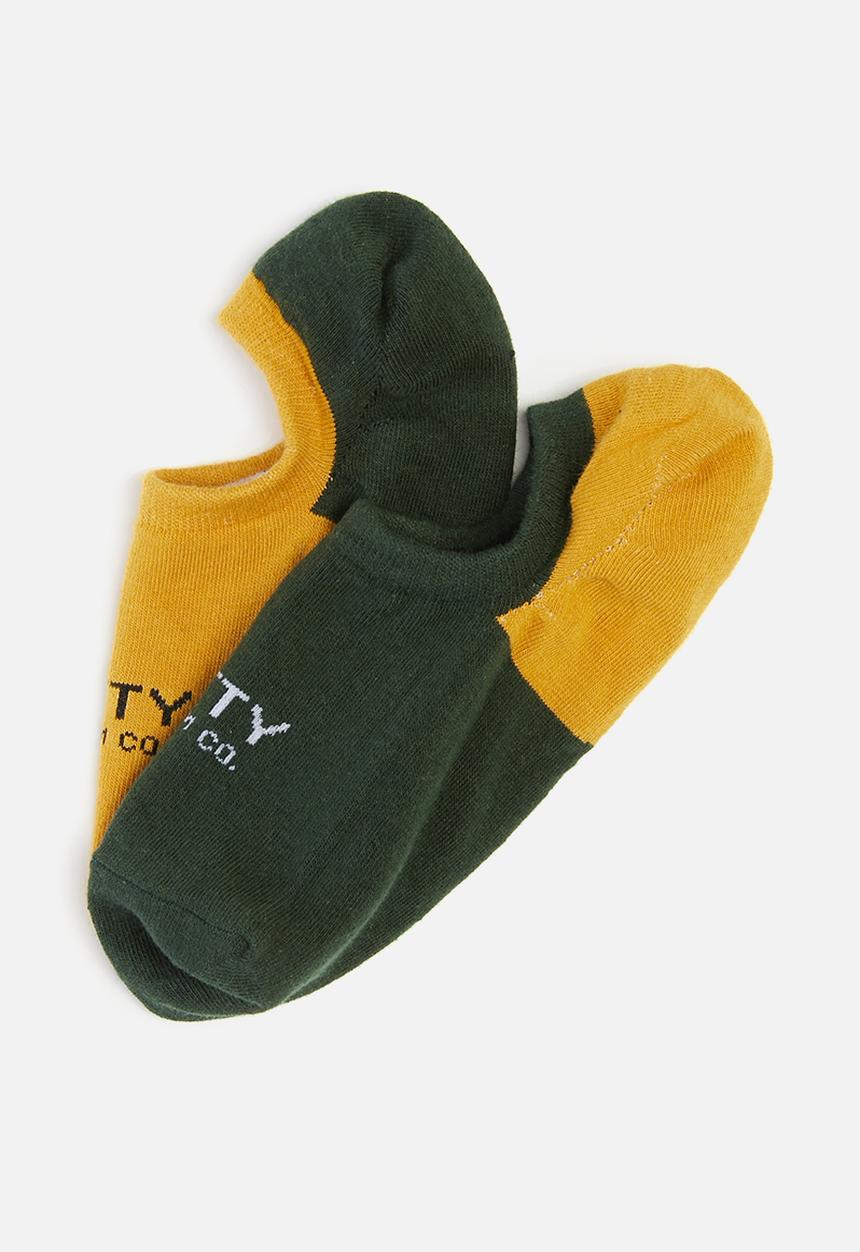 Cutty - Basic secret socks - yellow/grey