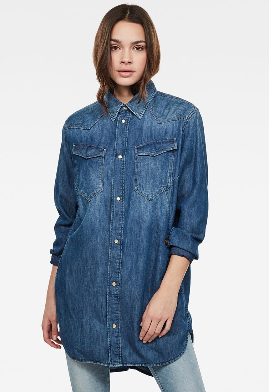 G-STAR - Tacoma bf shirt long sleeve - faded shore