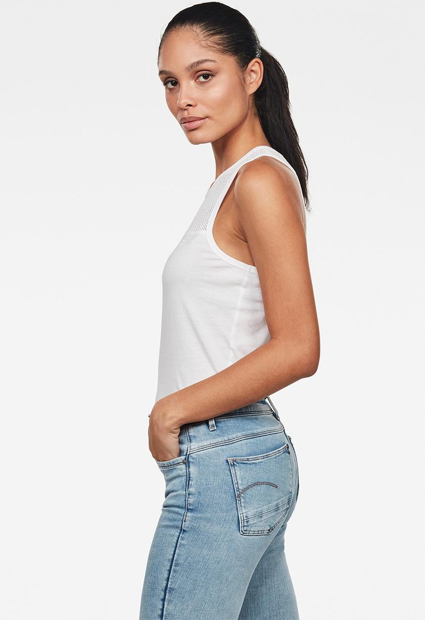 G-STAR - Mesh tanktop optic slim r sls - white