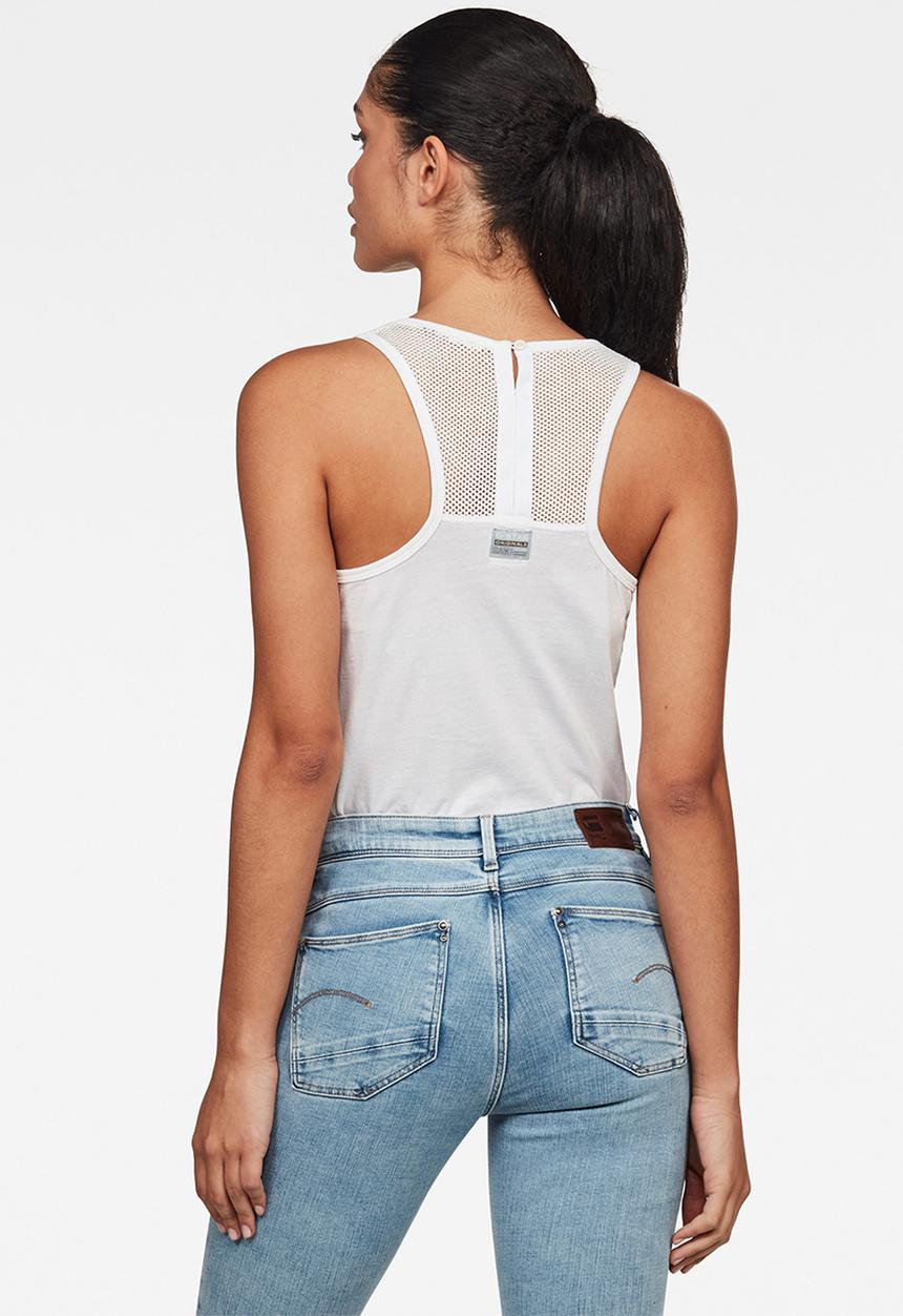 G-STAR - Mesh tanktop optic slim r sls - white