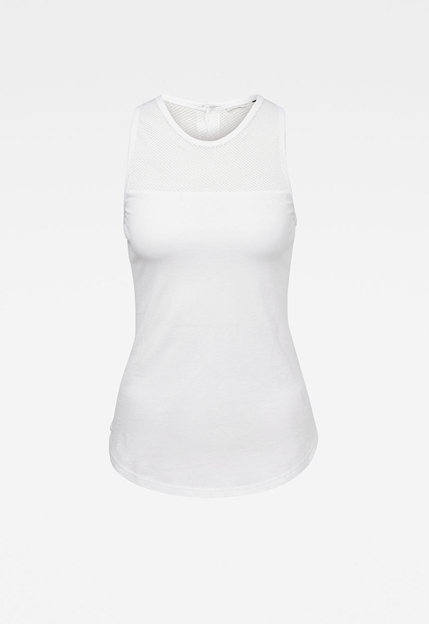 G-STAR - Mesh tanktop optic slim r sls - white