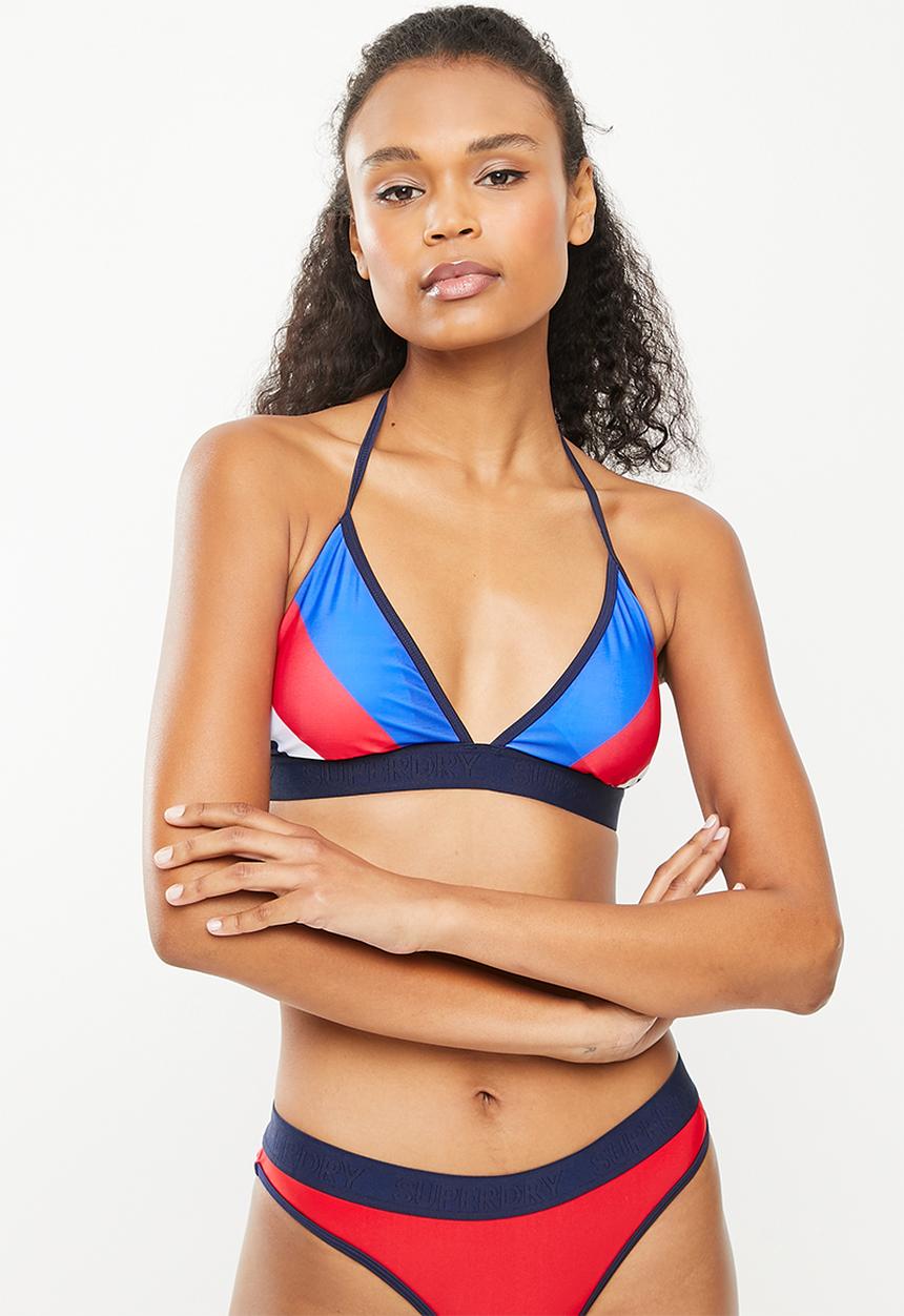 Superdry. - Sport fixed tri bikini top - multi 