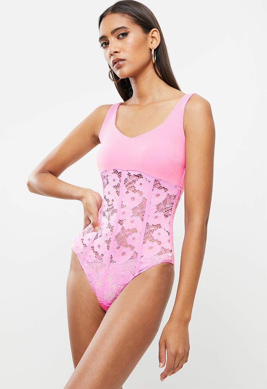 SISSY BOY - Mixed bodysuit - pink