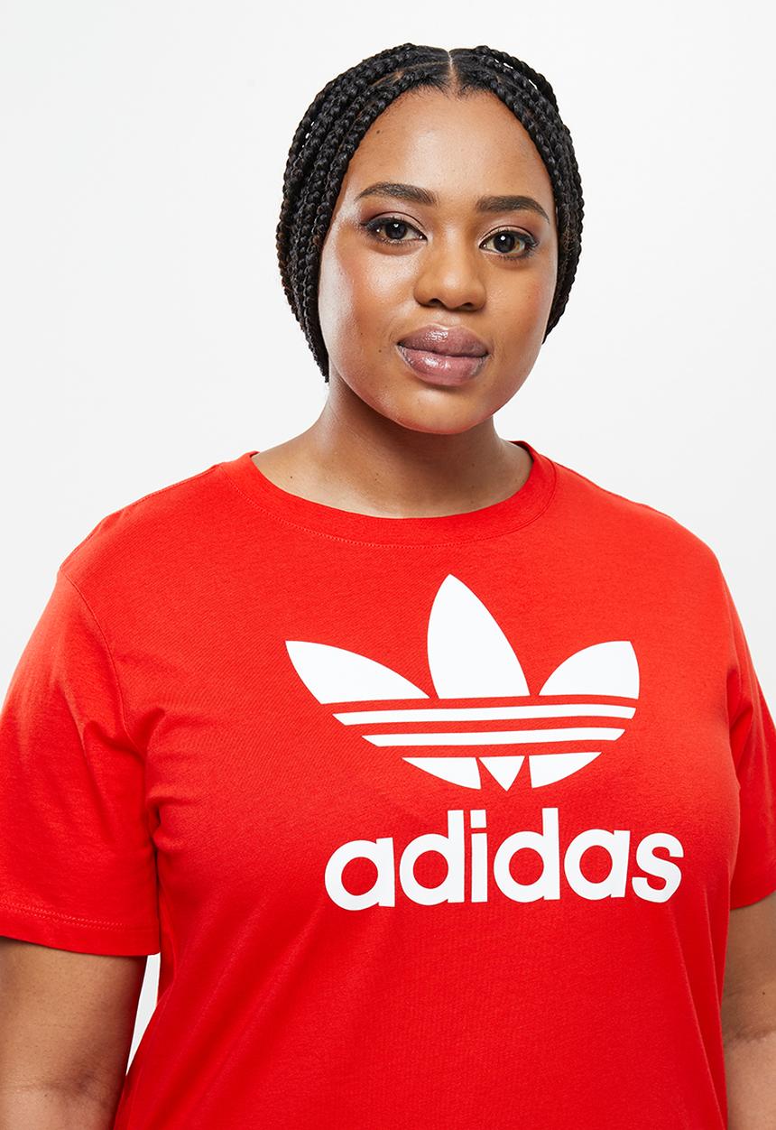 adidas Originals - Plus trefoil short sleeve tee - red