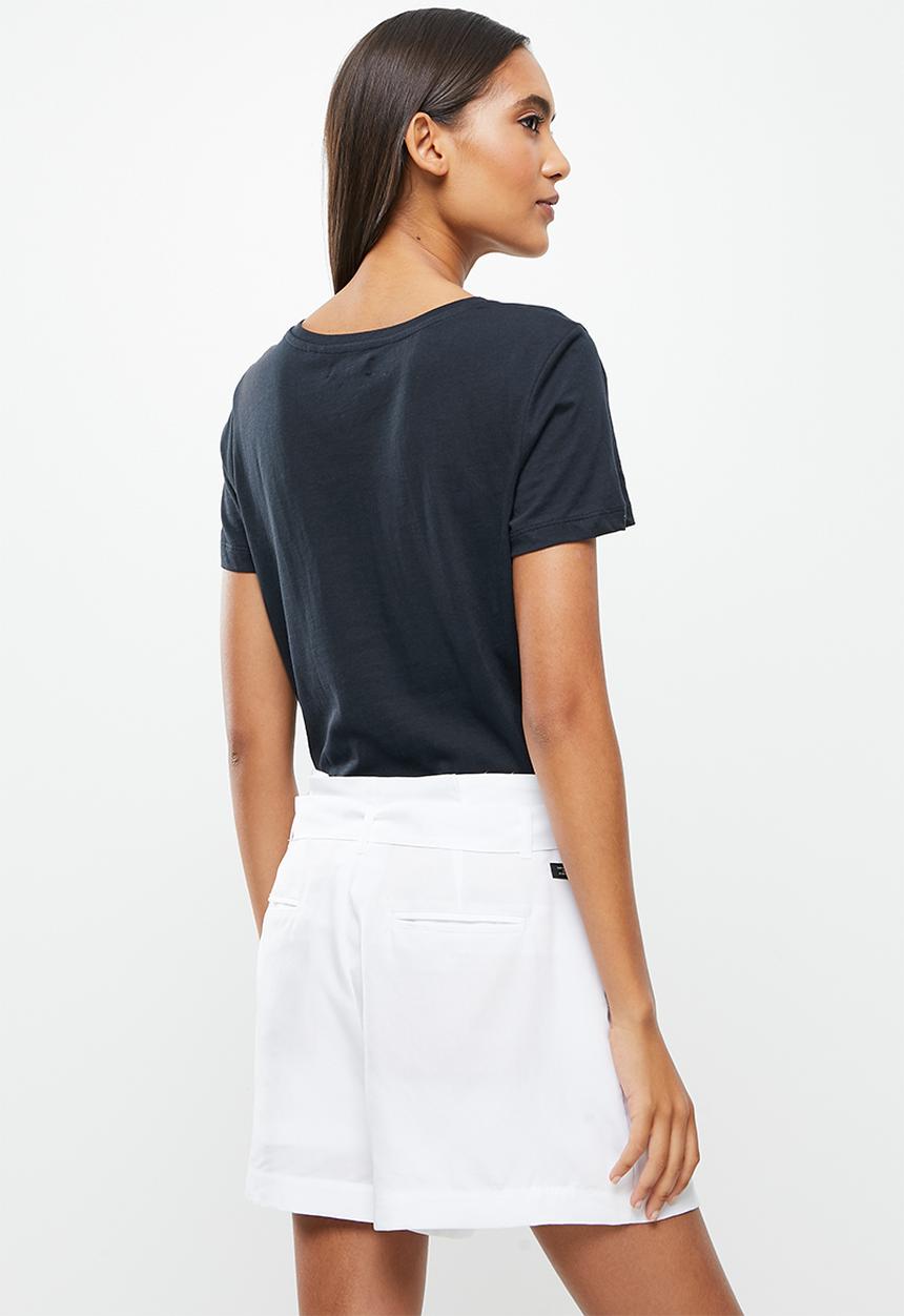 Superdry. - Lightweight essential vee tee - eclipse navy