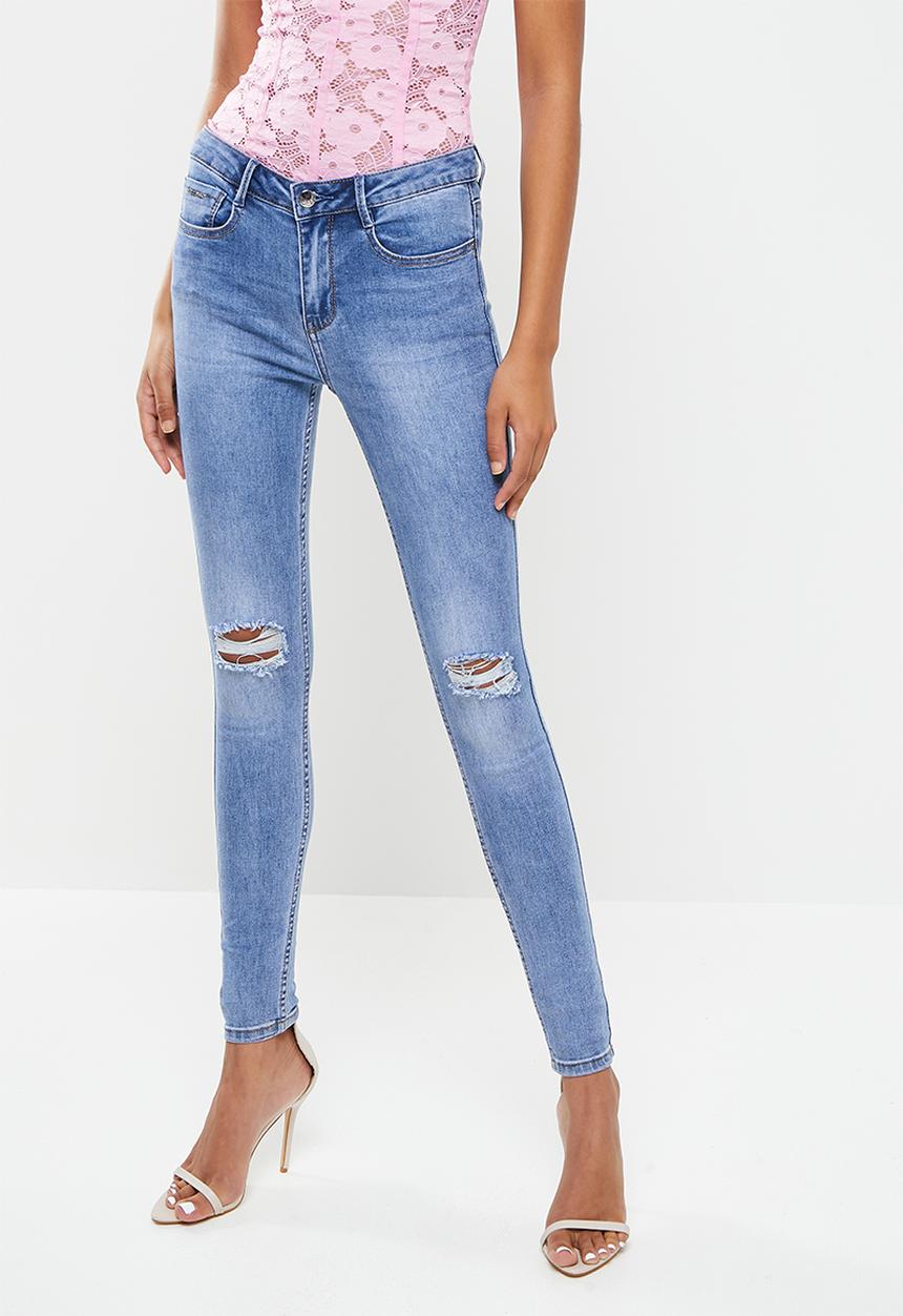 SISSY BOY - Axel stone wash with rips - blue 