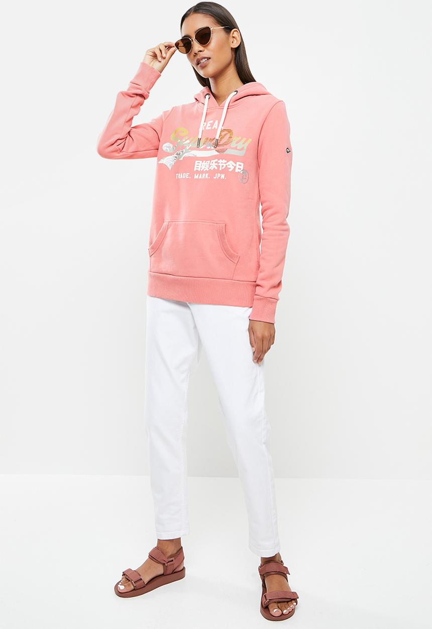 Superdry. - Vl itago hoodie - dusty rose