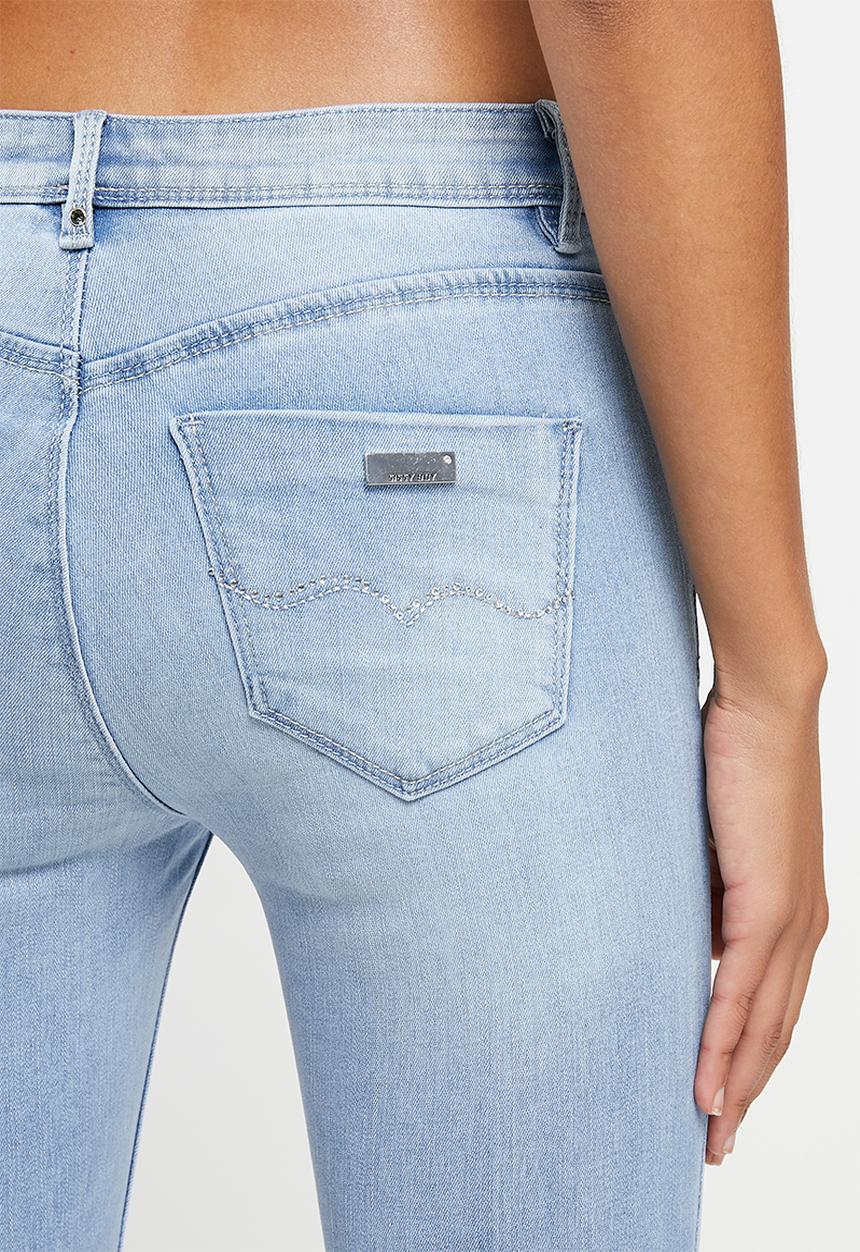 SISSY BOY - Jon jon capri with bling detail - blue 