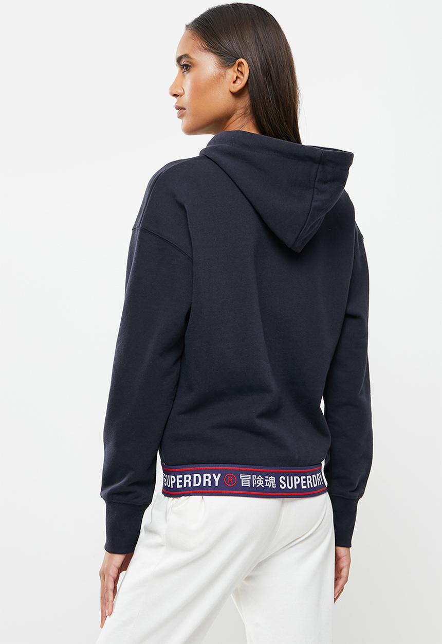 Superdry. - Sportstyle chenille hoodie - deep navy
