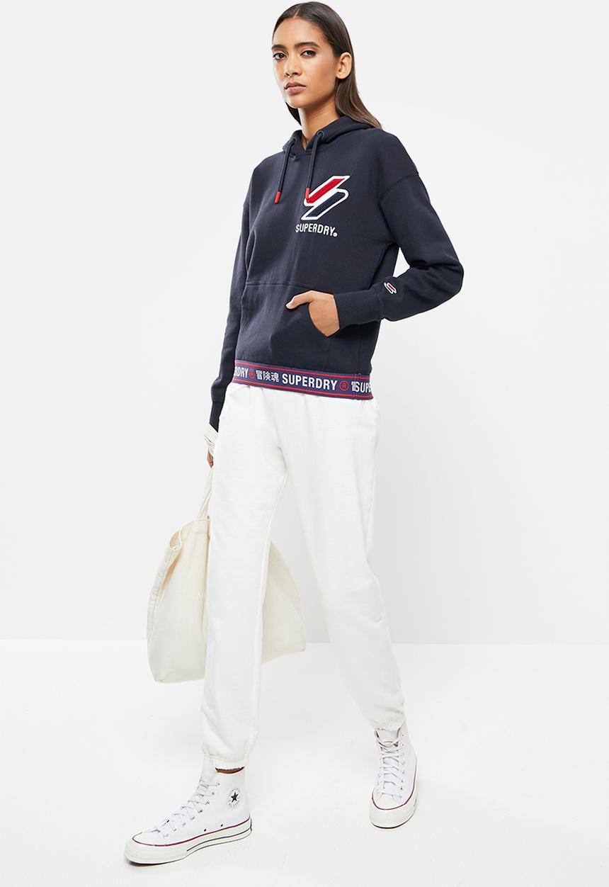 Superdry. - Sportstyle chenille hoodie - deep navy