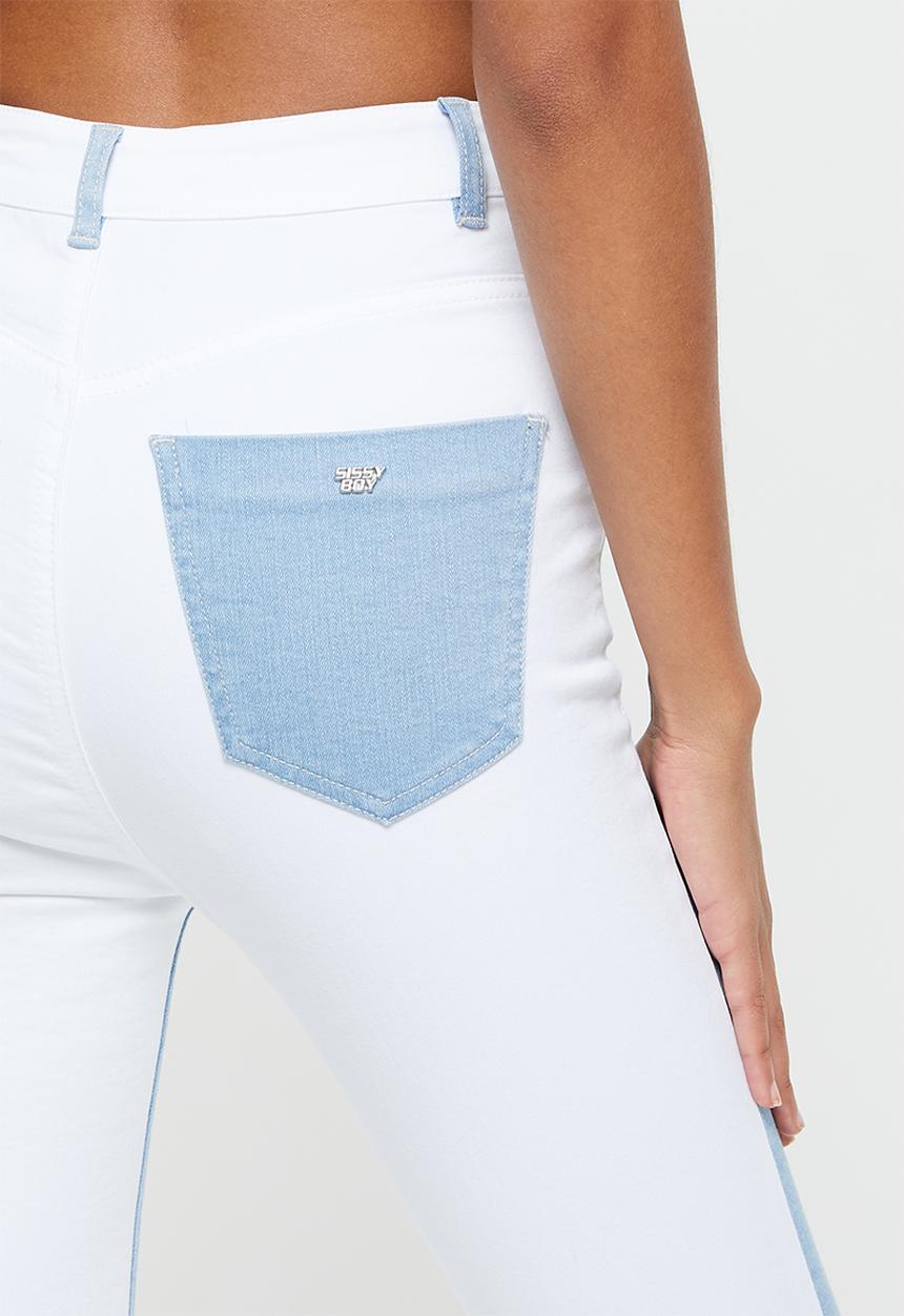 SISSY BOY - Ryder two toned skinny - blue & white