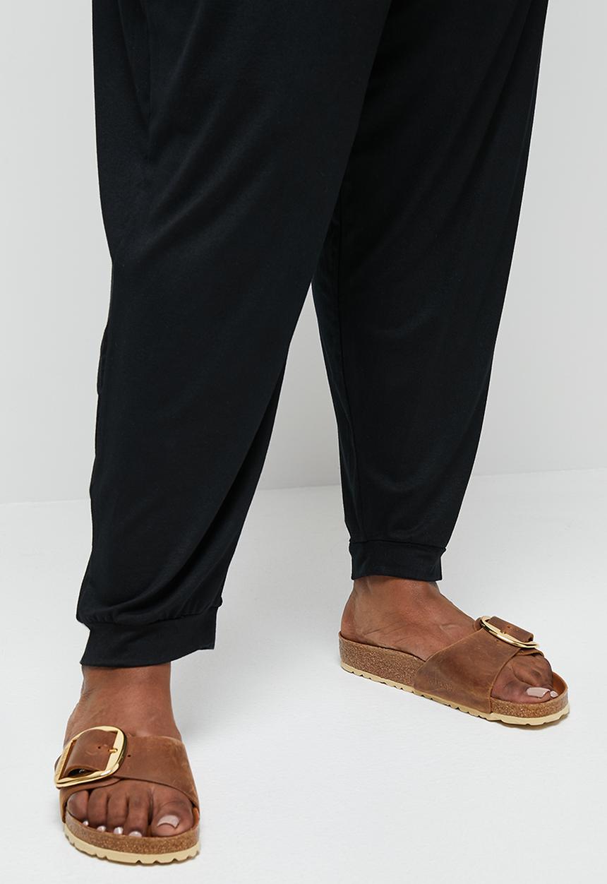 edit Plus - Drop crotch knit harem - black