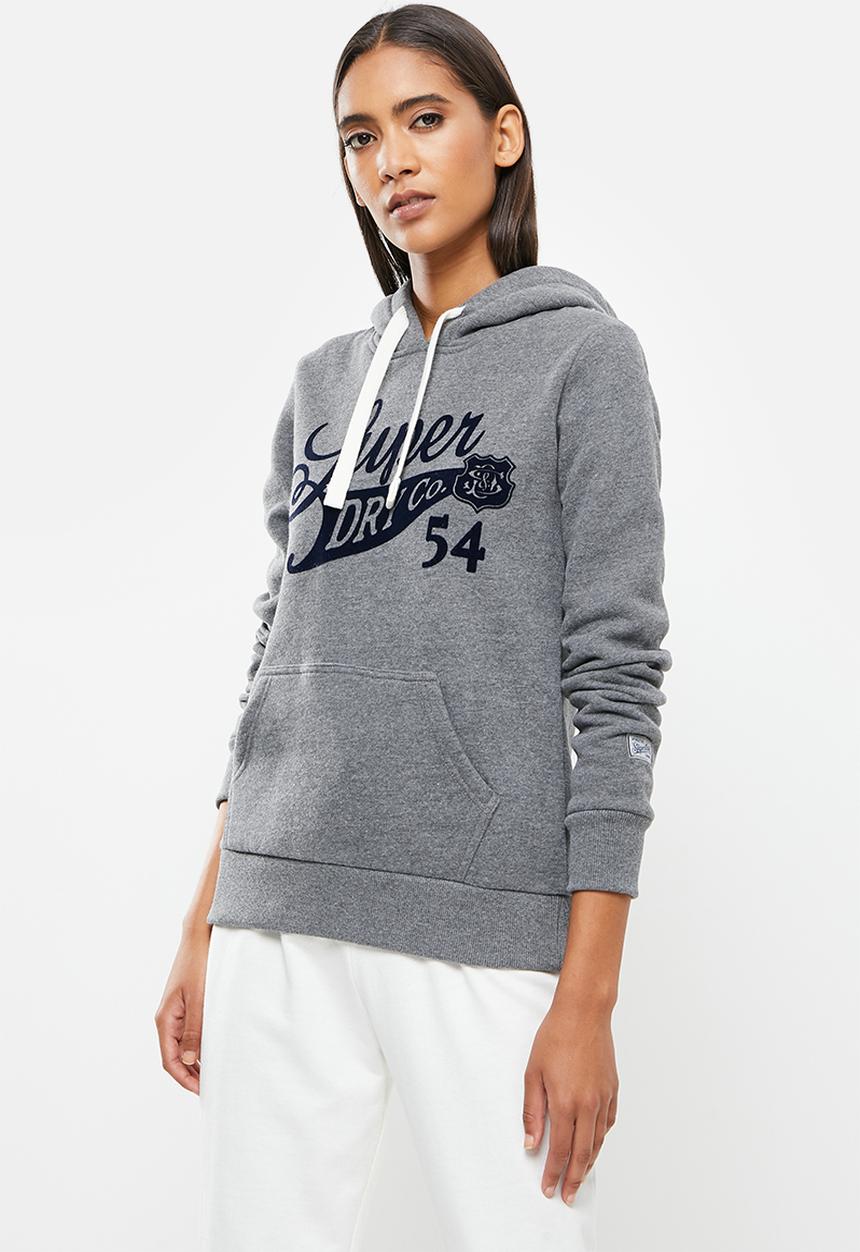 Superdry. - Collegiate cali state hoodie - dark marl