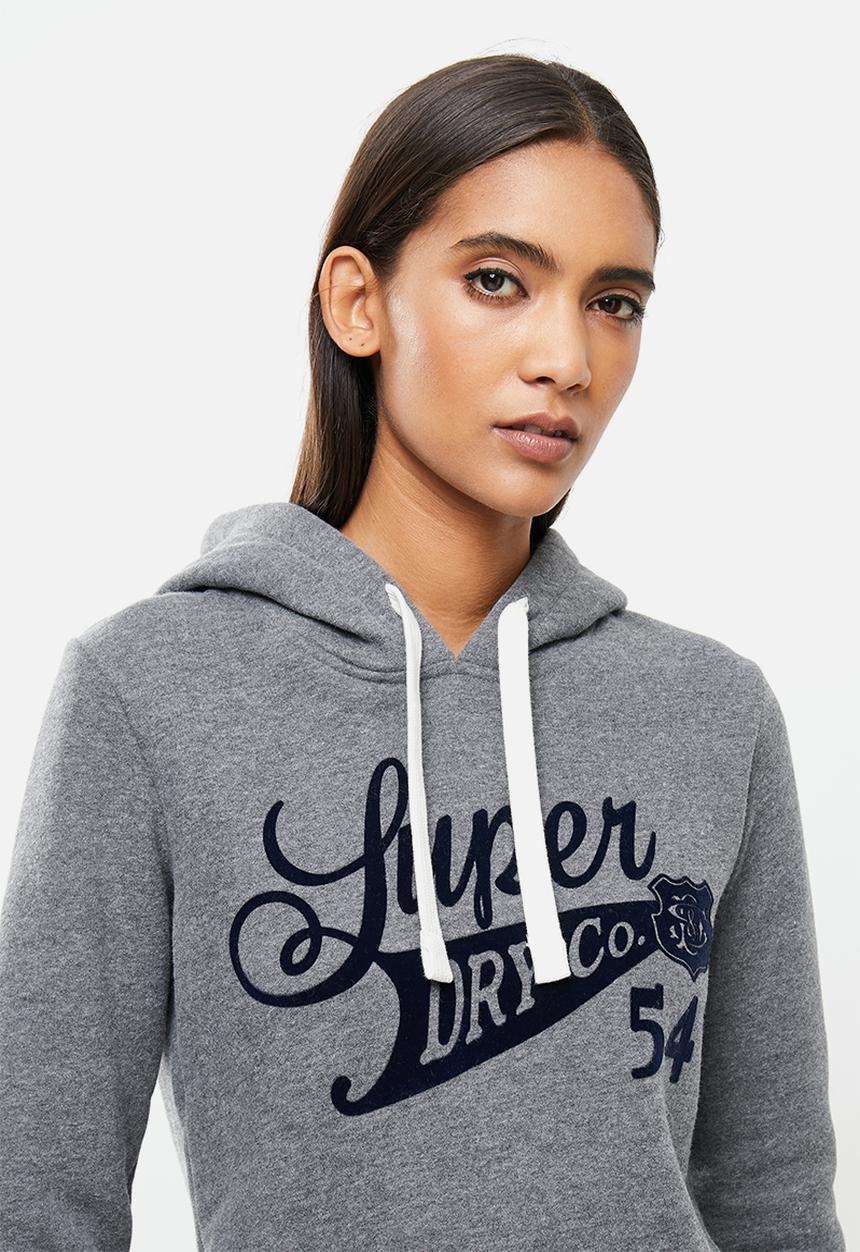 Superdry. - Collegiate cali state hoodie - dark marl