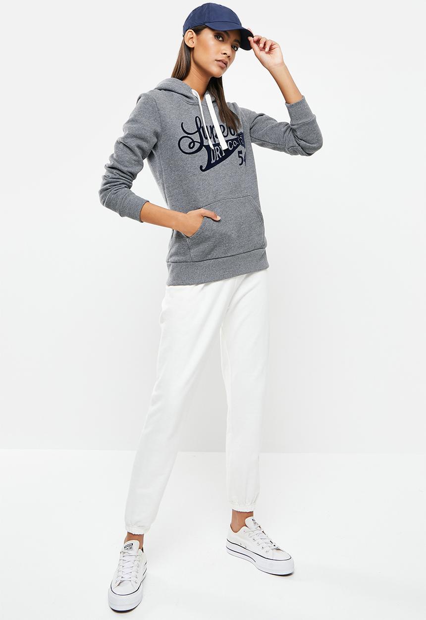 Superdry. - Collegiate cali state hoodie - dark marl