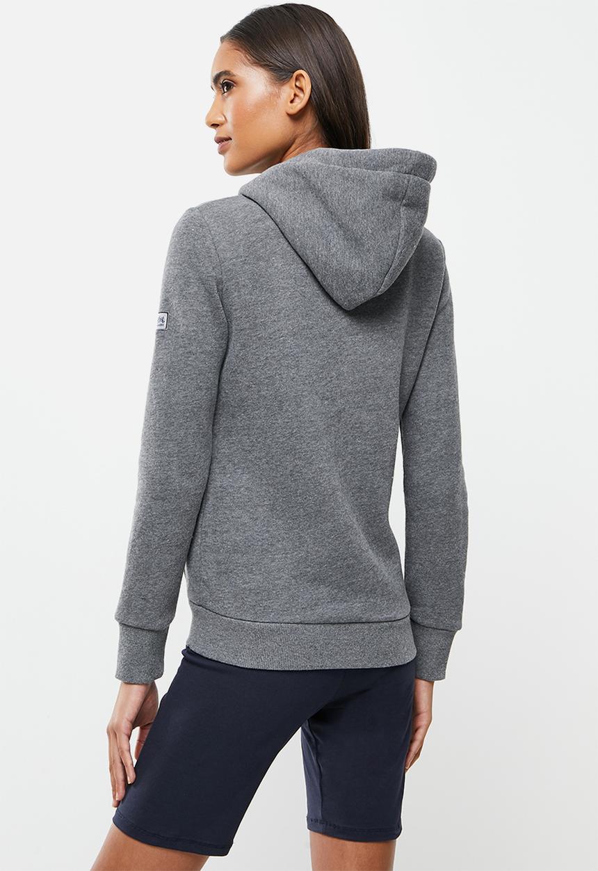 Superdry. - Collegiate zip hoodie - dark marl